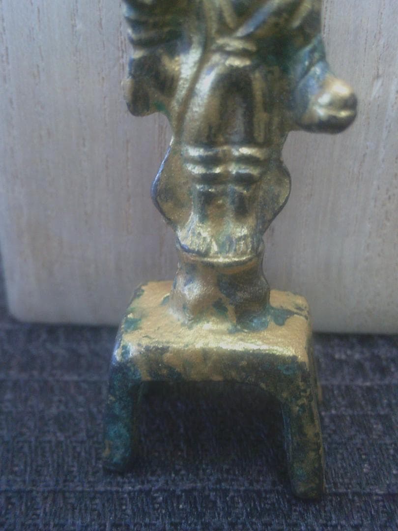 仏教美術！【朝鮮仏　小仏　金色青銅　木箱入　佛・K50・骨董】★観音　如来収集