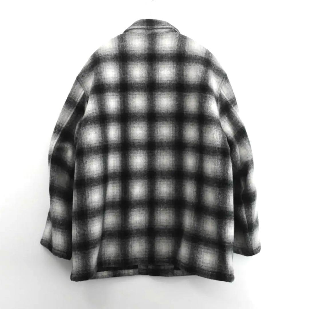 90s vintage オンブレチェック ウール ジャケット カバーオール - メルカリ