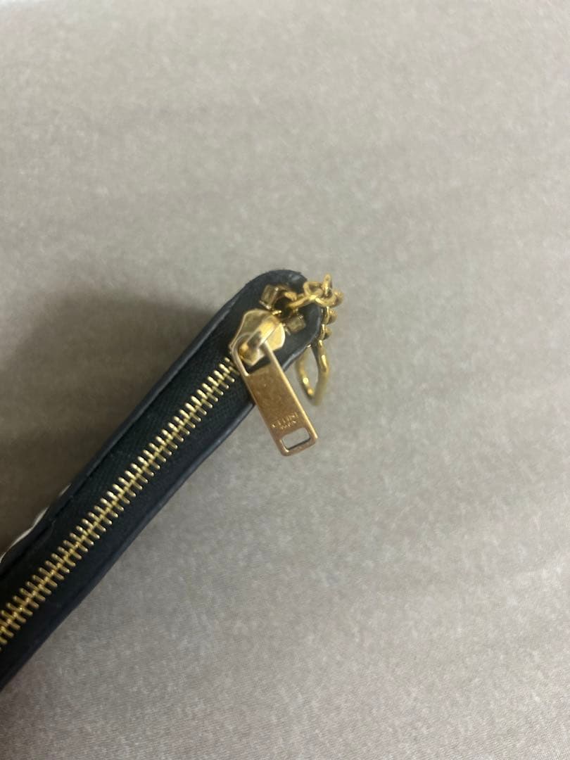 現行 CELINE ケース 小銭入れ ブラック ダークブラウン