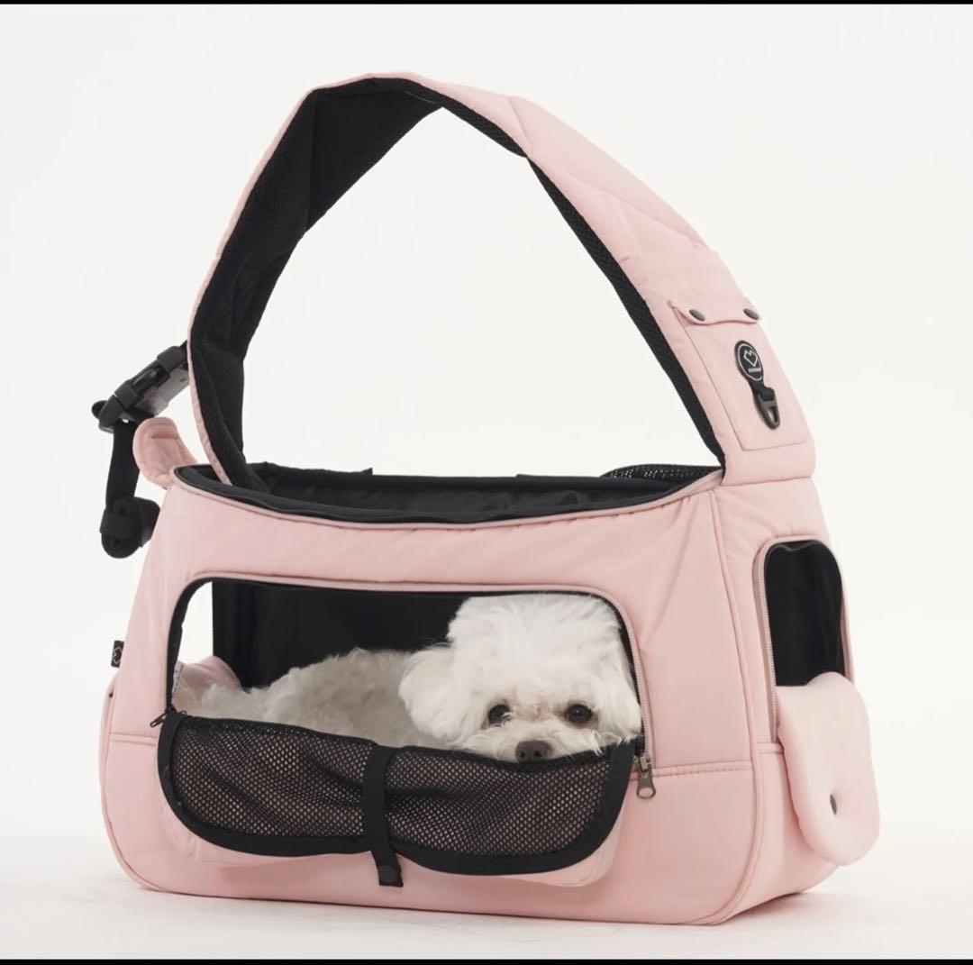 SSOOOK 犬用キャリーバッグ ベージュ Sサイズ(右)SSOOOK ペット