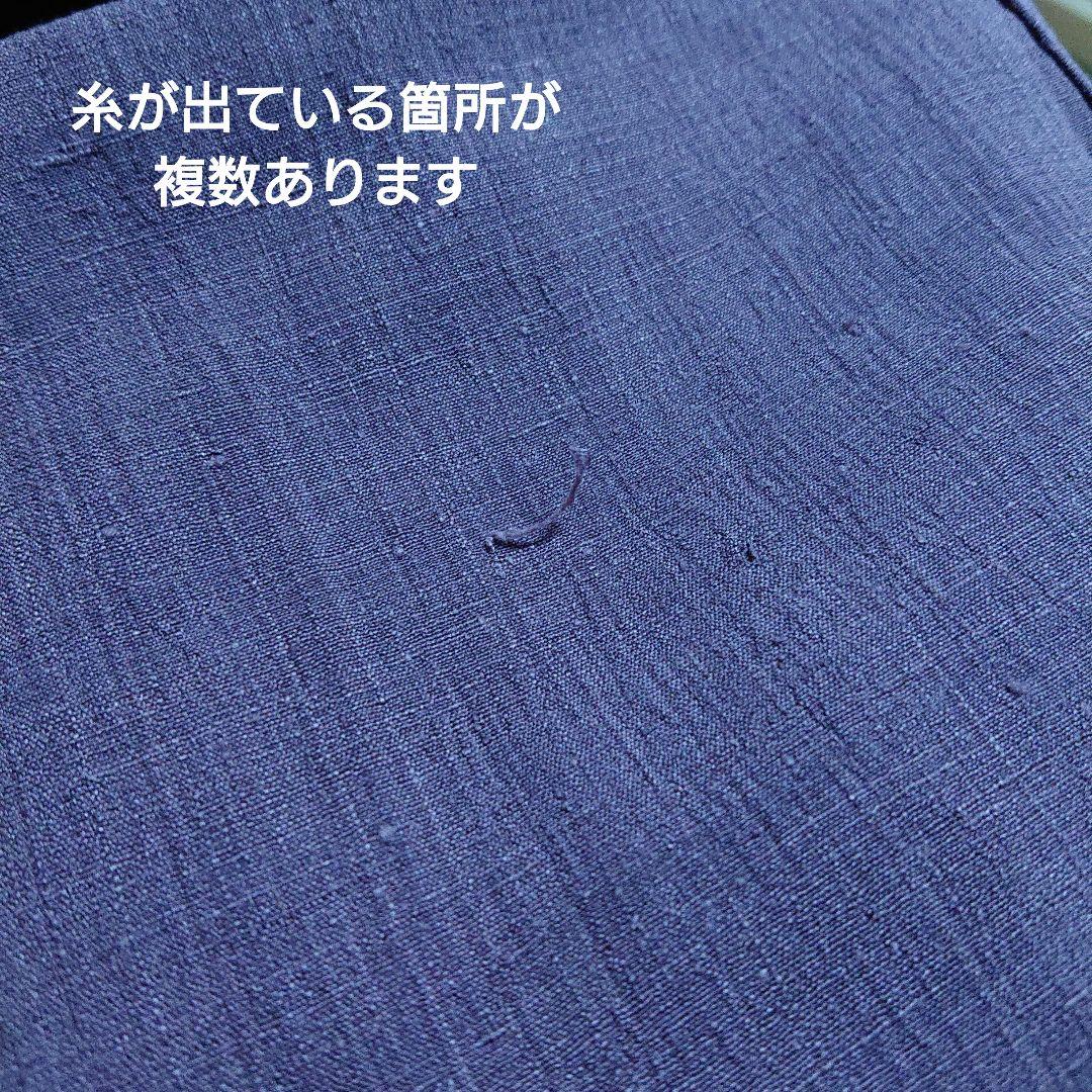 本場結城縮】色無地 臙脂鼠 縮織 着物・浴衣