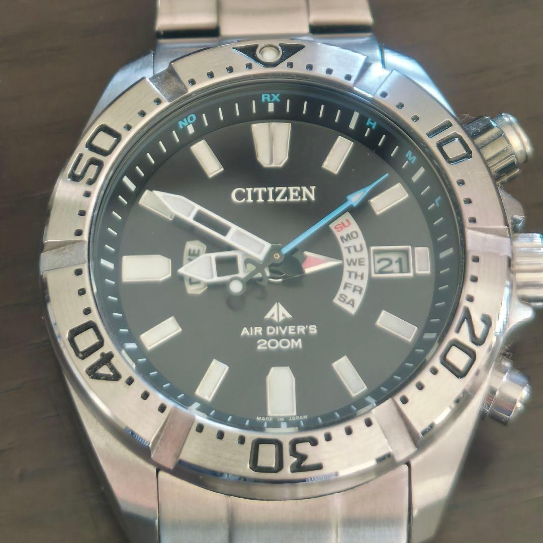 【美品】シチズン プロマスター ダイバーズ エコドライブ 電波時計 H112