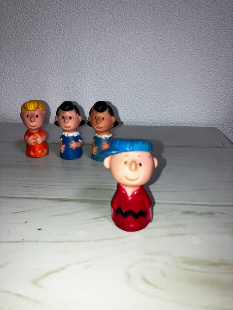 70年代 スヌーピーとピーナッツギャング ソフビ プッシュピンズ まとめて