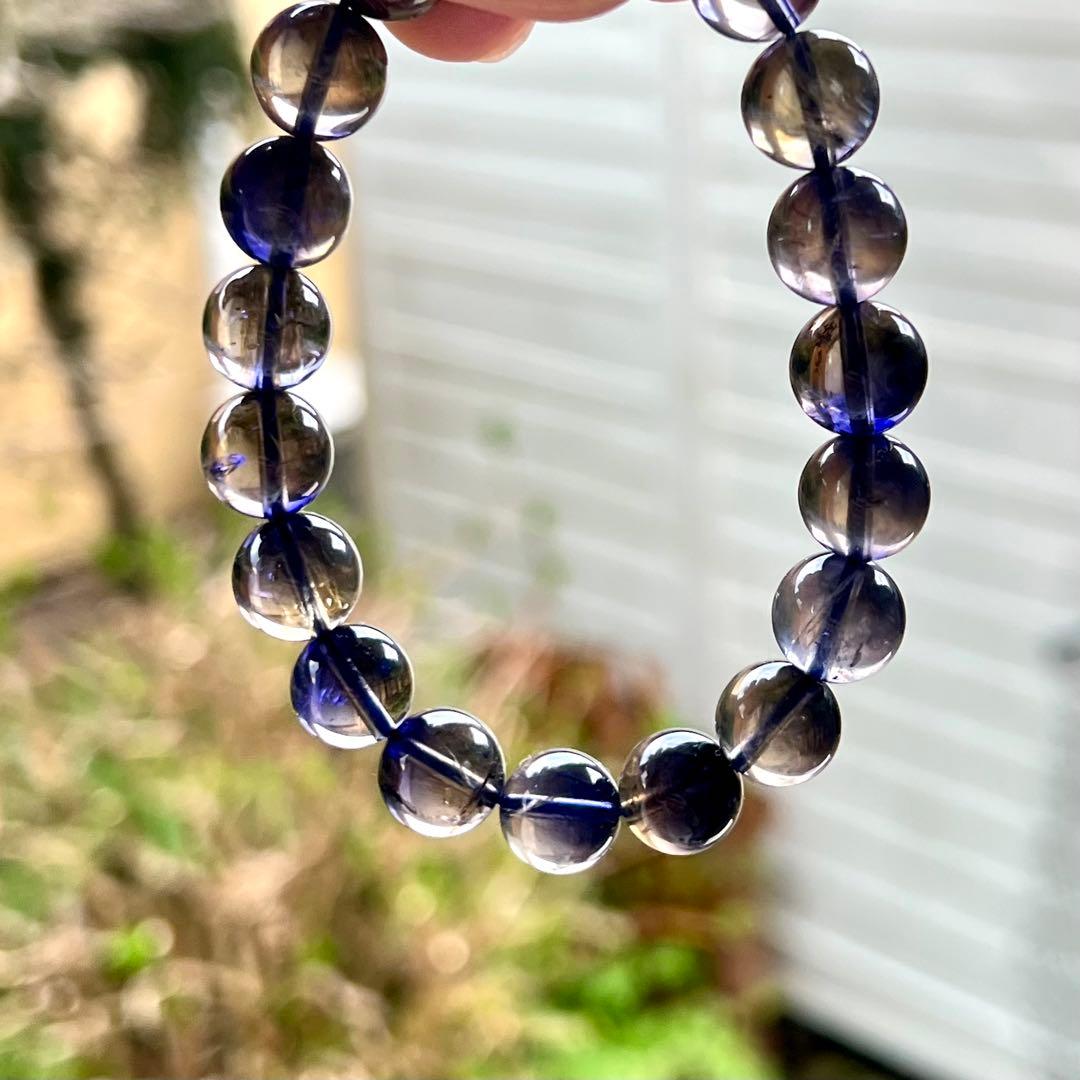 めちゃ綺麗　最高級　アイオライトブレスレット　3-10