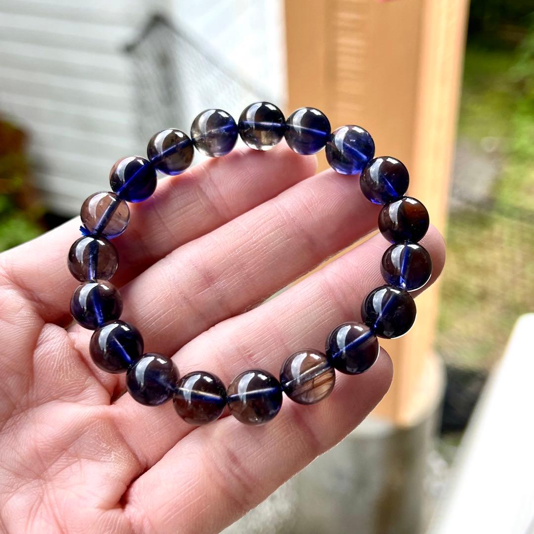 めちゃ綺麗　最高級　アイオライトブレスレット　3-10