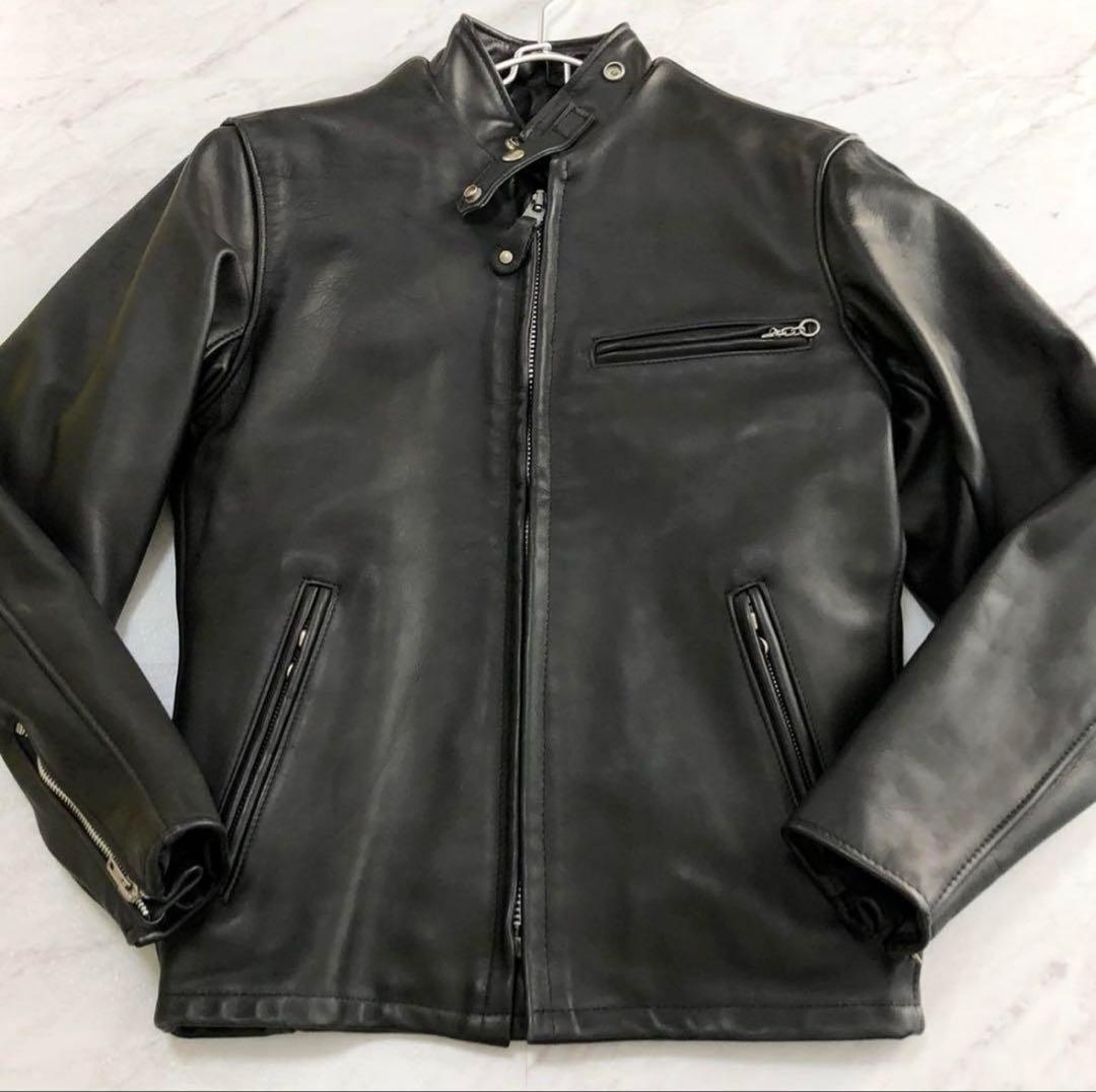 美品 ショット ATOMIC GARAGE別注 ライダースジャケット ライナー付