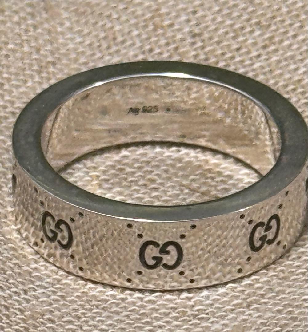 GUCCI ADIDAS コラボ リング 925 GG サイズ：14 シルバー