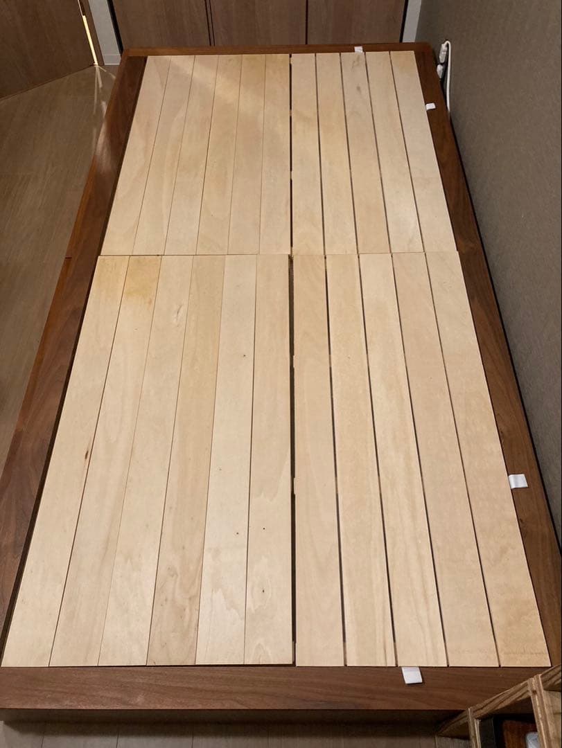 直接引き取り歓迎 無印良品 収納ベッド・シングル・ウォールナット材〈生産終了品〉