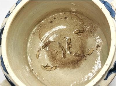 呉須水指 】 唐物骨董 清朝古玩 桐箱付き N0505I