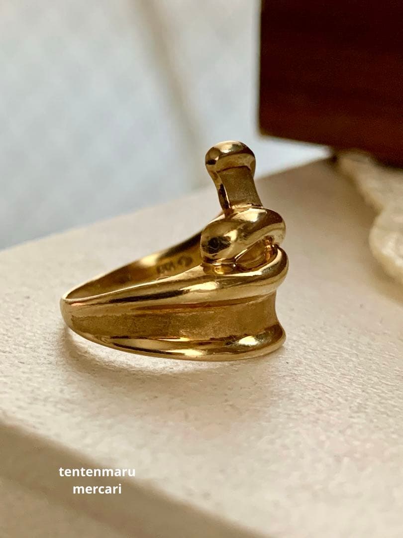 直*子様 ジュエリーマキ ☆ K18 ワイドツイストリング ☆ 幅広地金リング