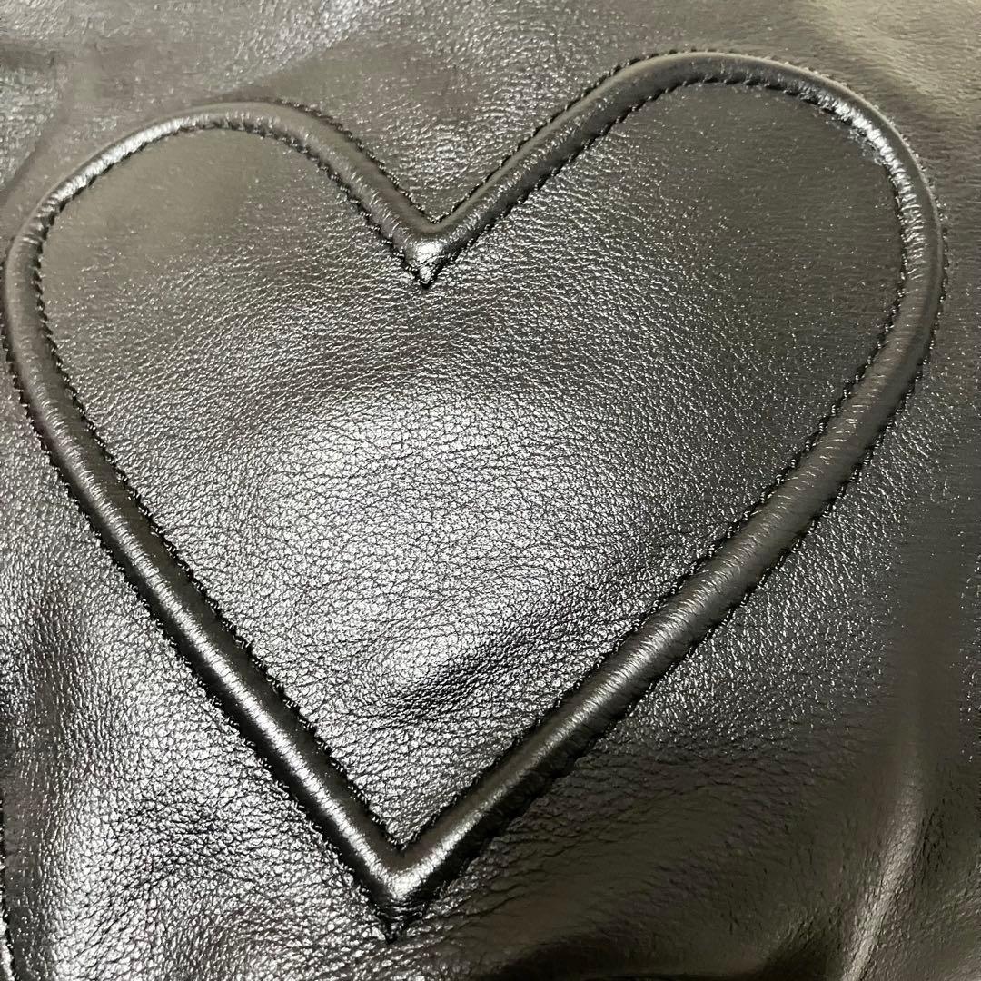 【美品】 シンクビー 巾着 2way ラインストーン レザーブラック