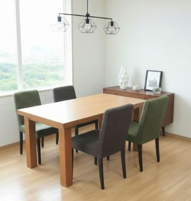 静岡市引き取り 木製ダイニングテーブル と 椅子4脚 セット