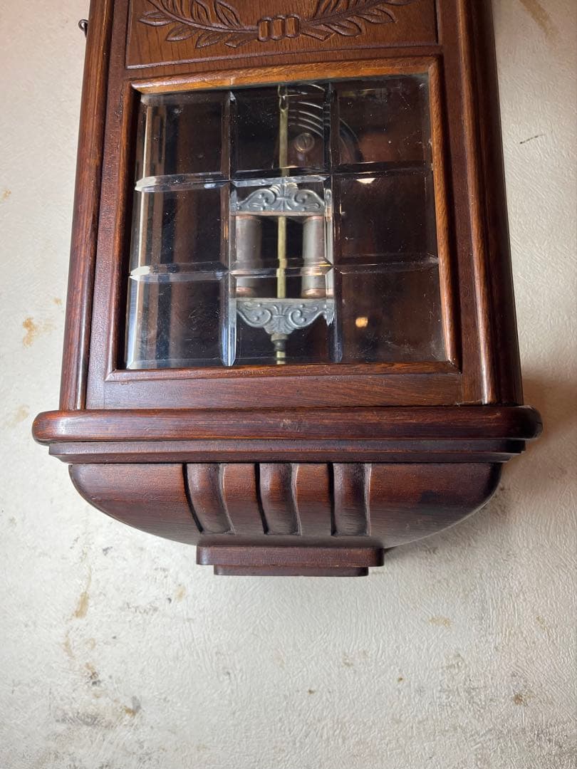 角型　おしゃれ　柱時計　古時計　振り子　ゼンマイ　ボンボン　レトロ　精工舎　大正