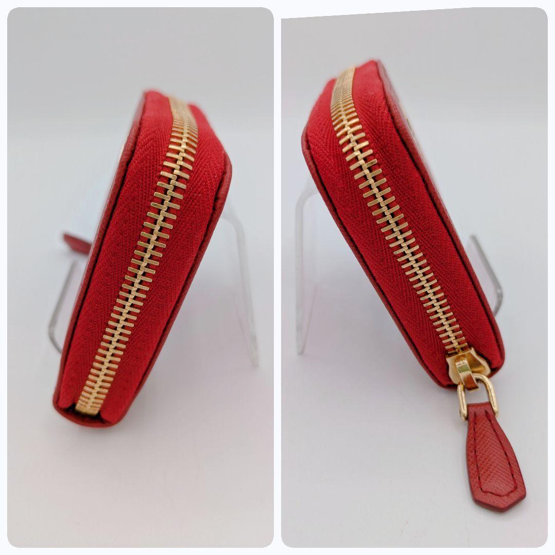 美品 PRADA プラダ レッド red ケース サフィアーノレザー 箱
