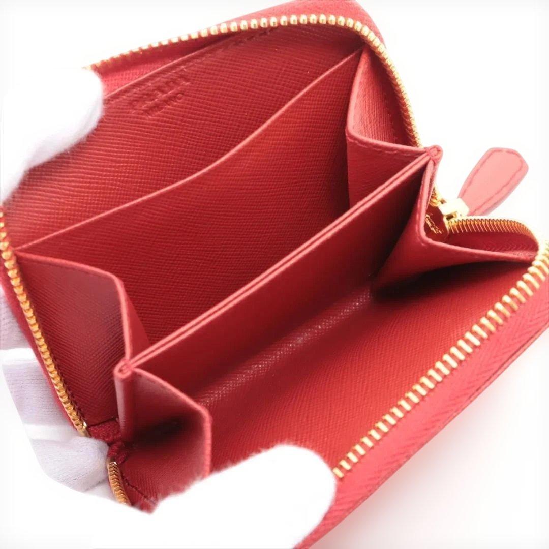 美品 PRADA プラダ レッド red ケース サフィアーノレザー 箱