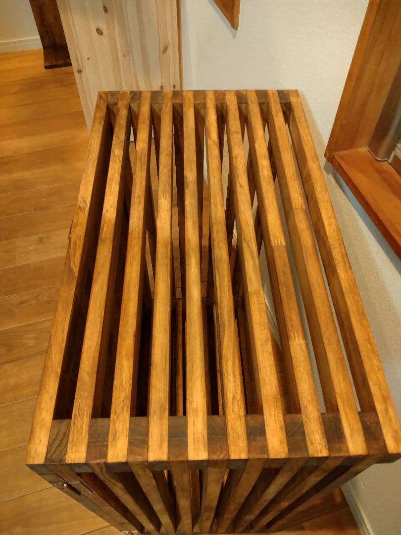 木製 ハンドメイド オーダー ワトコオイル 水槽台 アクアラック ベンチ