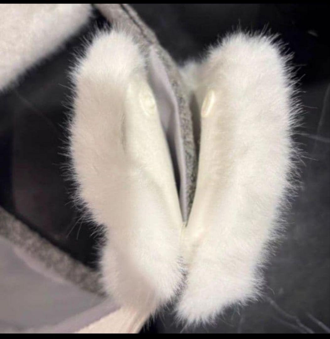 PXG ゴルフ レディース 耳あて付きキャップ グレー/ホワイト