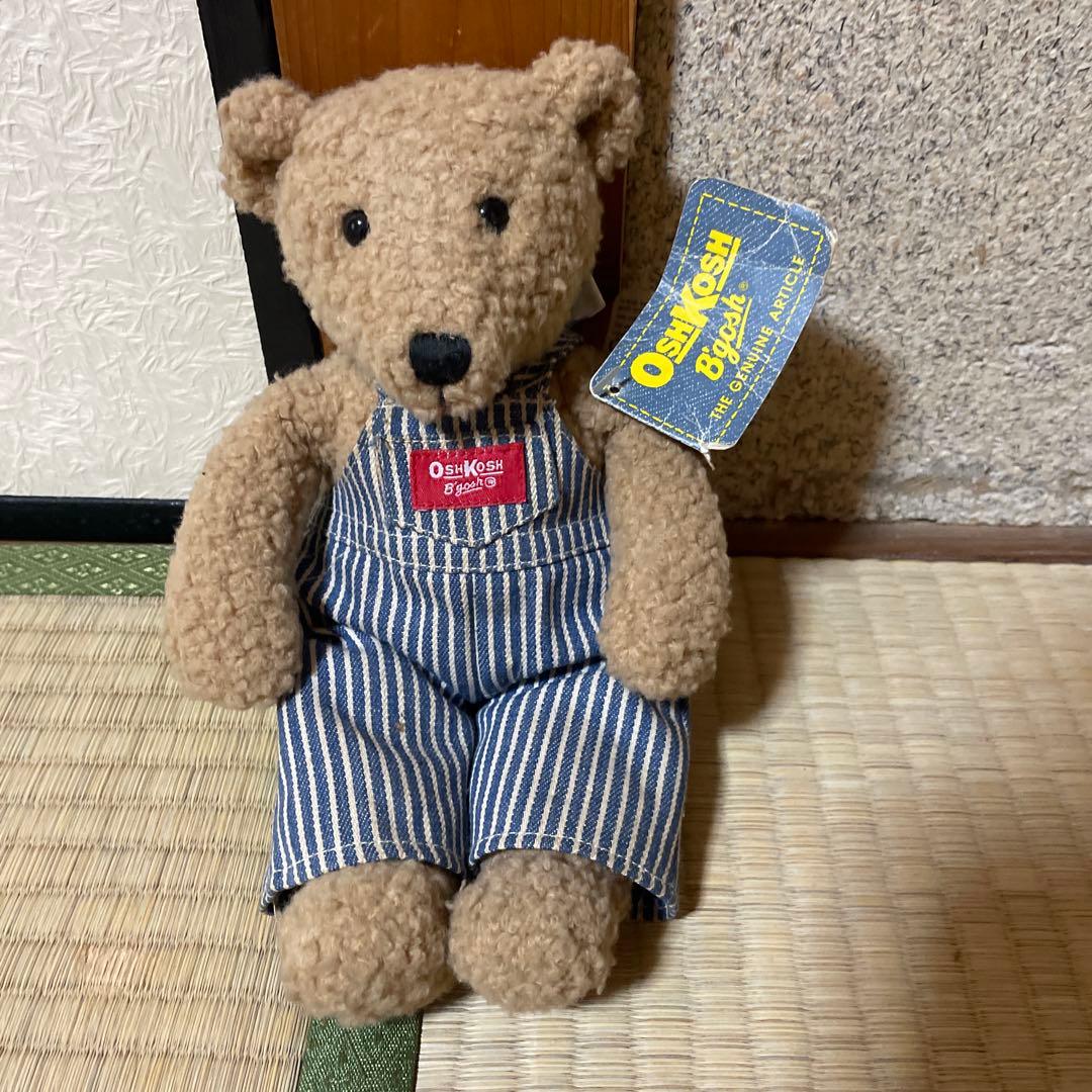 OshKosh ぬいぐるみ ストライプオーバーオール