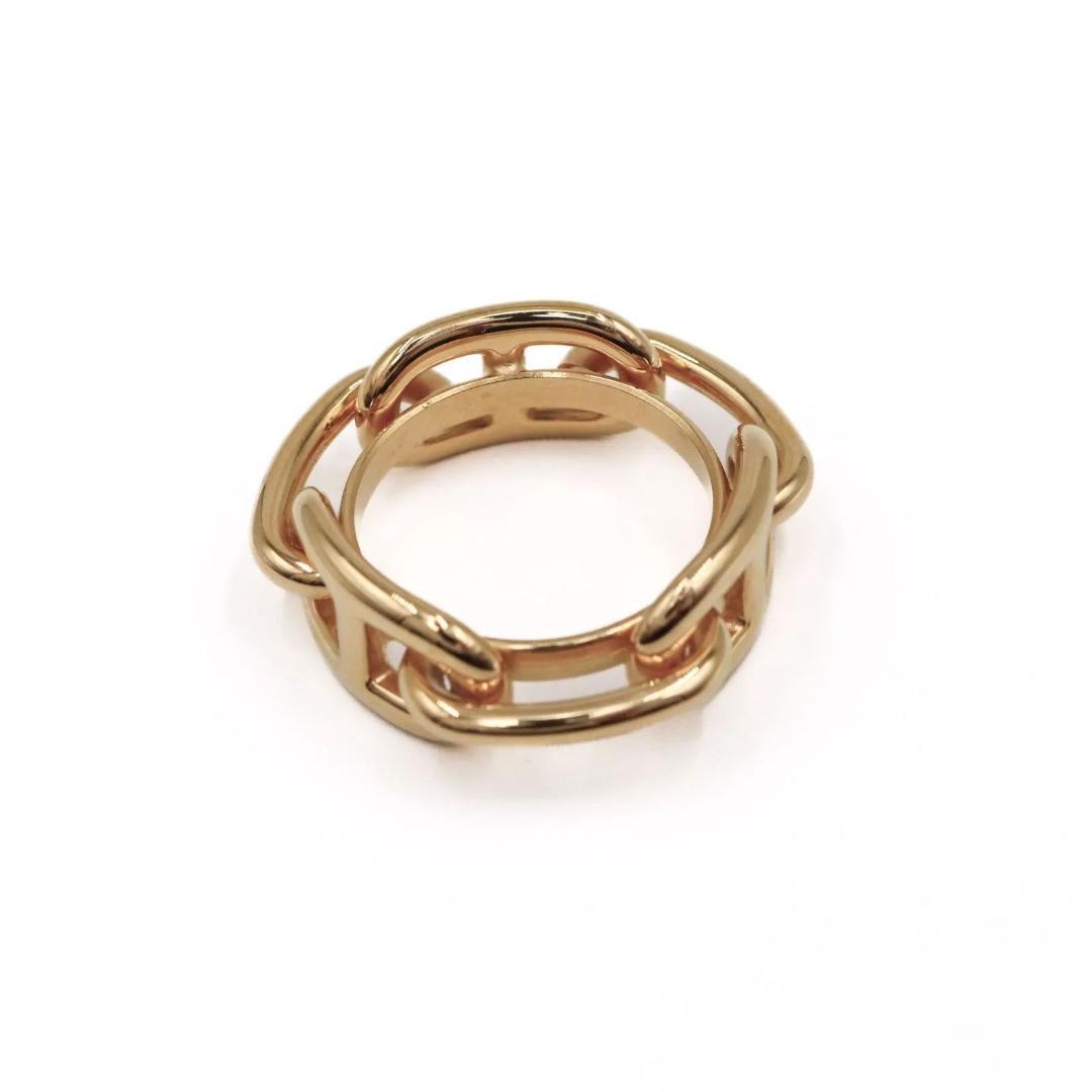 HERMES　エルメス　スカーフリング　ルカデ　シェーヌダンクル　ゴールド　カレ