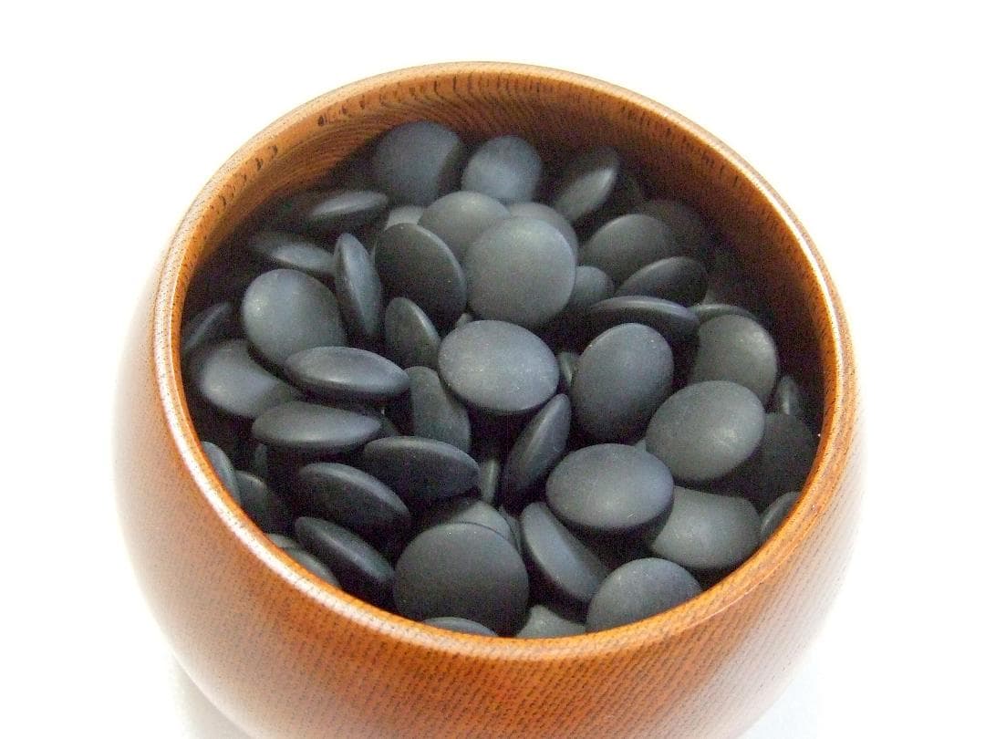 蛤碁石 那智黒石 30号碁石 白184個 黒182個 碁筍 / 囲碁