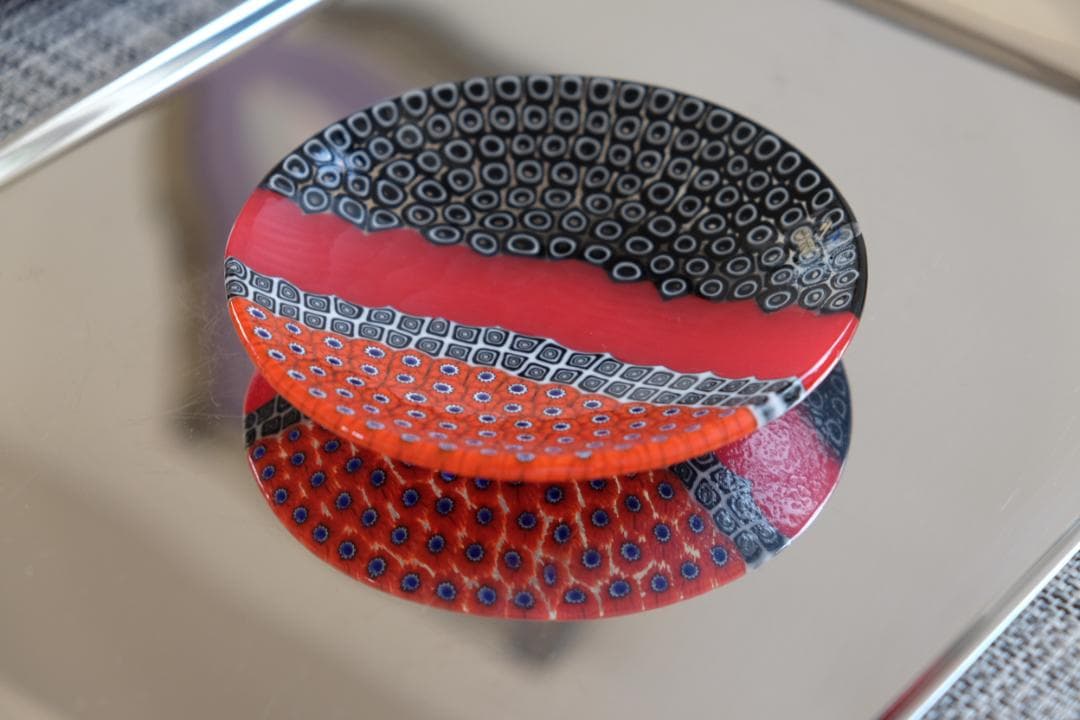 ベネチアンガラス ミルフィオリ プレート 検/モレッティ 皿 チェア