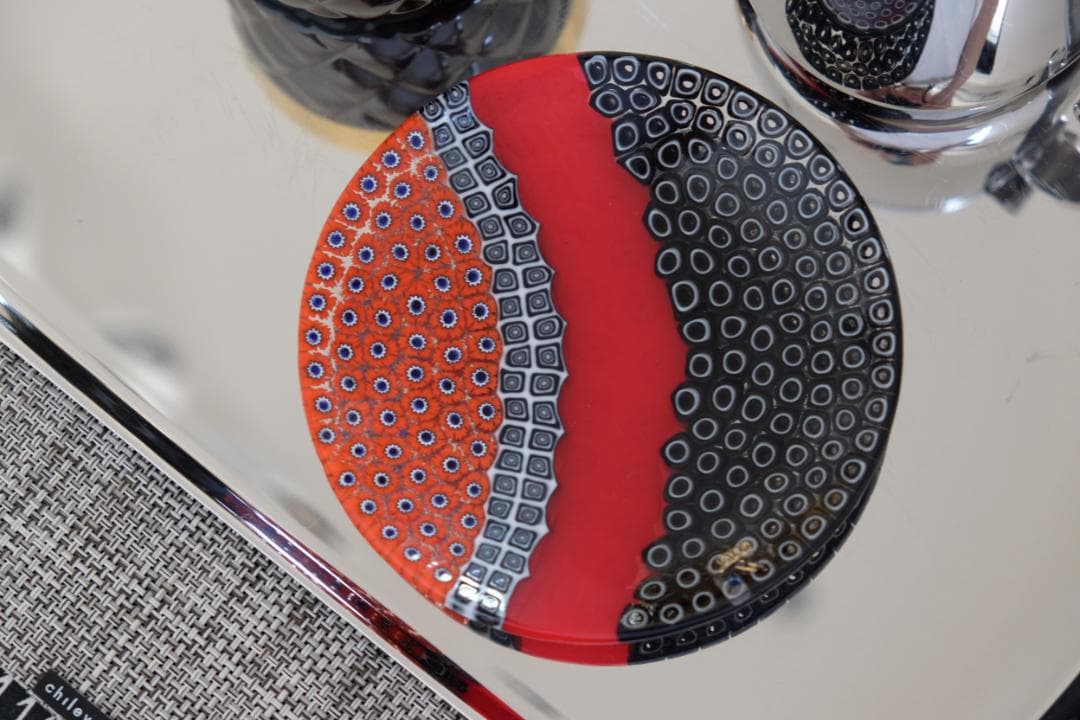 ベネチアンガラス ミルフィオリ プレート 検/モレッティ 皿 チェア