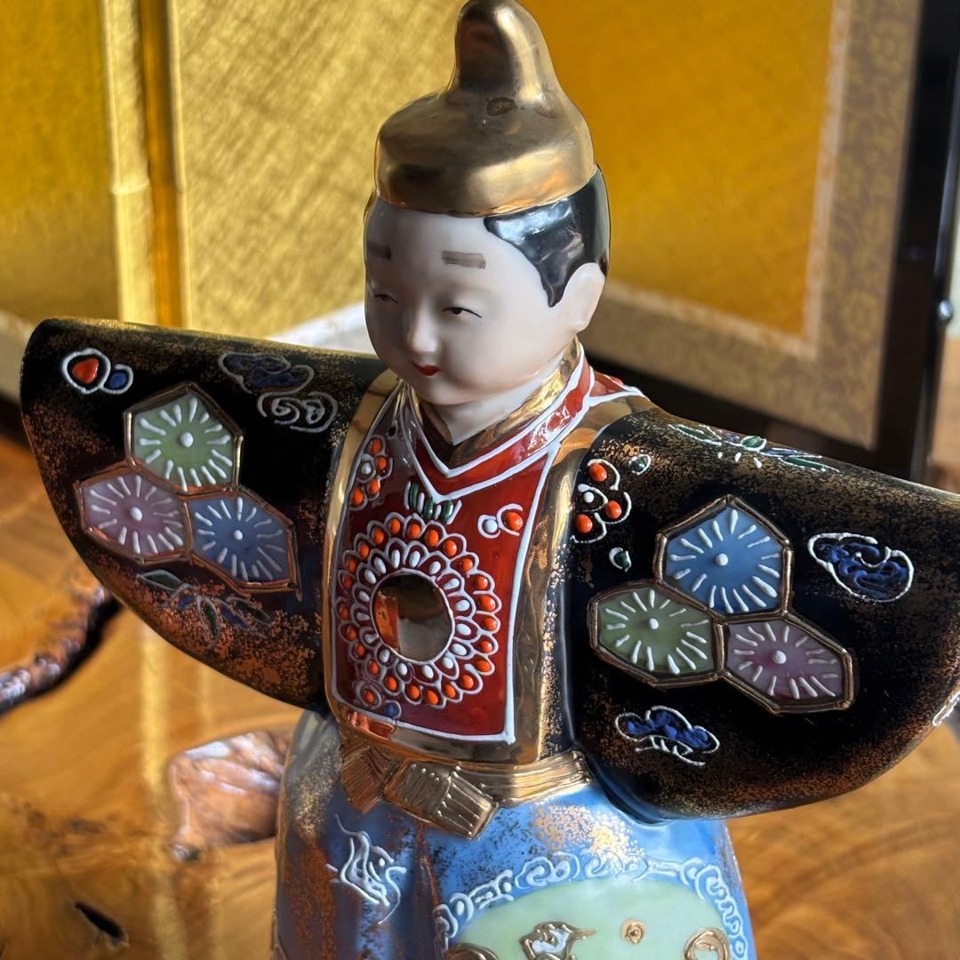 九谷焼 立雛 屏風付き 雛人形 お雛様