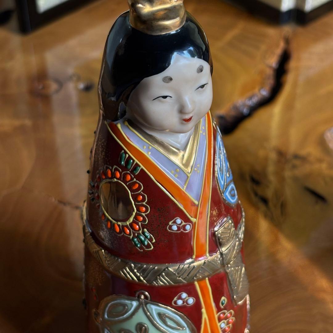 九谷焼　立雛　屏風付き　雛人形　お雛様