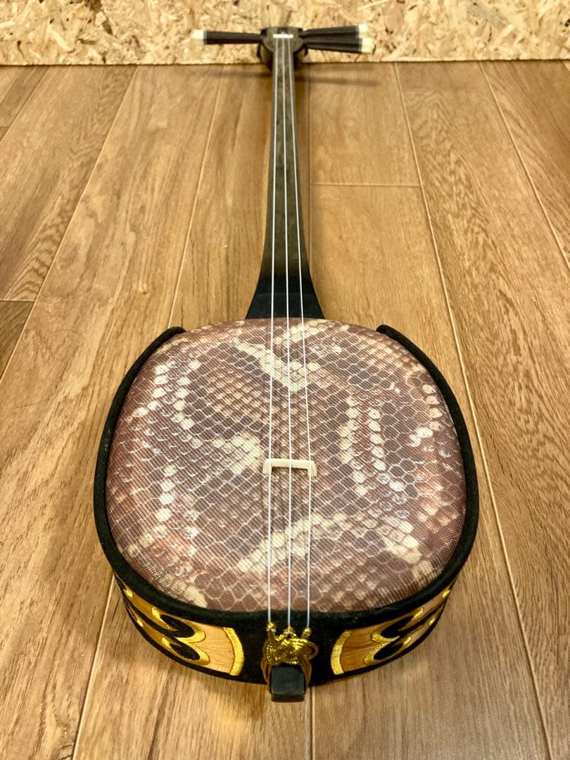 三線本体 木製 黒茶