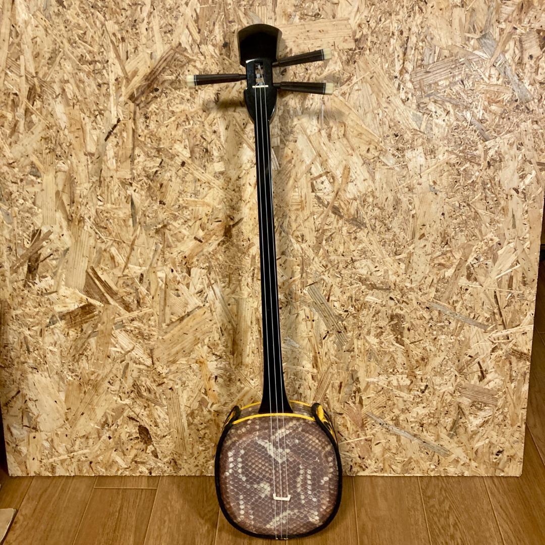 三線本体 木製 黒茶