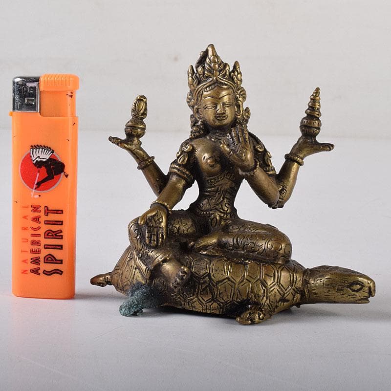 仏教美術　古銅鍍金　ヒンドゥー教　亀に乗るシヴァ神像　仏像　置物　V　7906