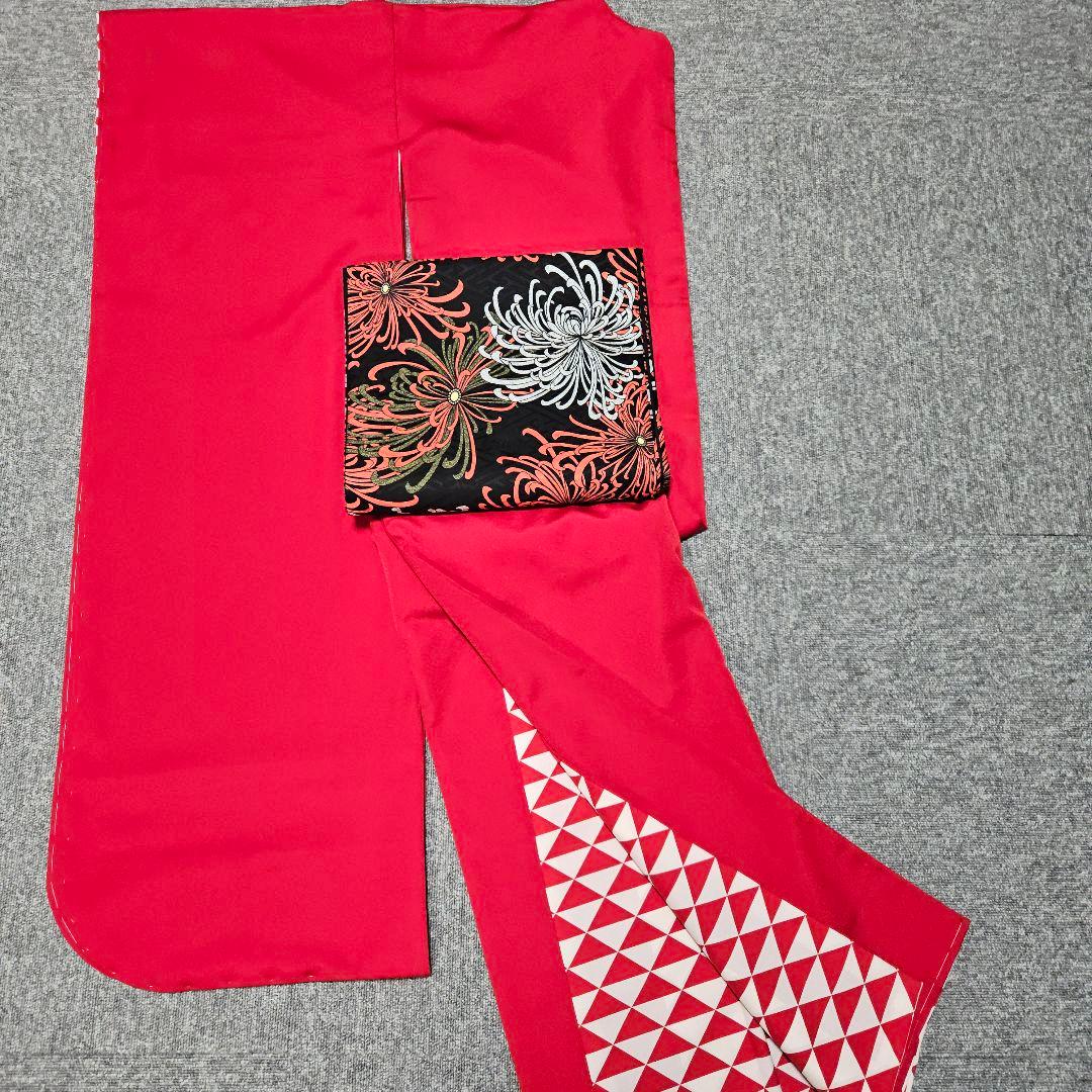 振り袖 フルセット 別誂長襦袢 金彩加工 刺繍入り 両面全通袋帯 個性的 663