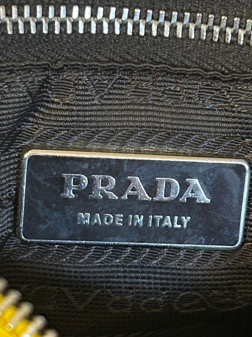 PRADA◆ナイロン サフィアーノ ◆ワン ショルダー バック◆イエロー/403