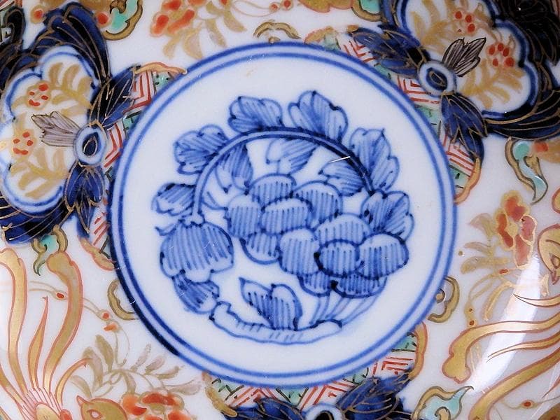 古伊万里 色絵 鳳凰に牡丹の図 4寸皿 5客 C381AS-CZc - メルカリ