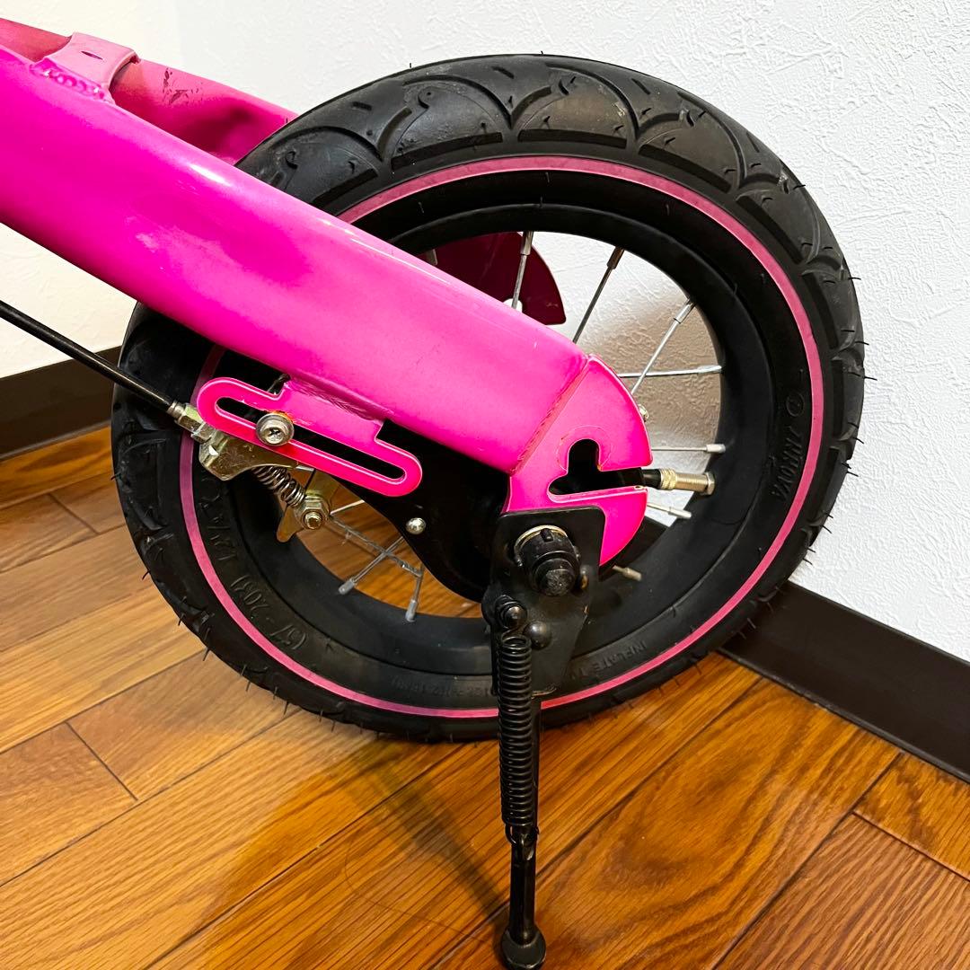 極美品】へんしんバイク 12インチ ピンク スタンド付 - メルカリ
