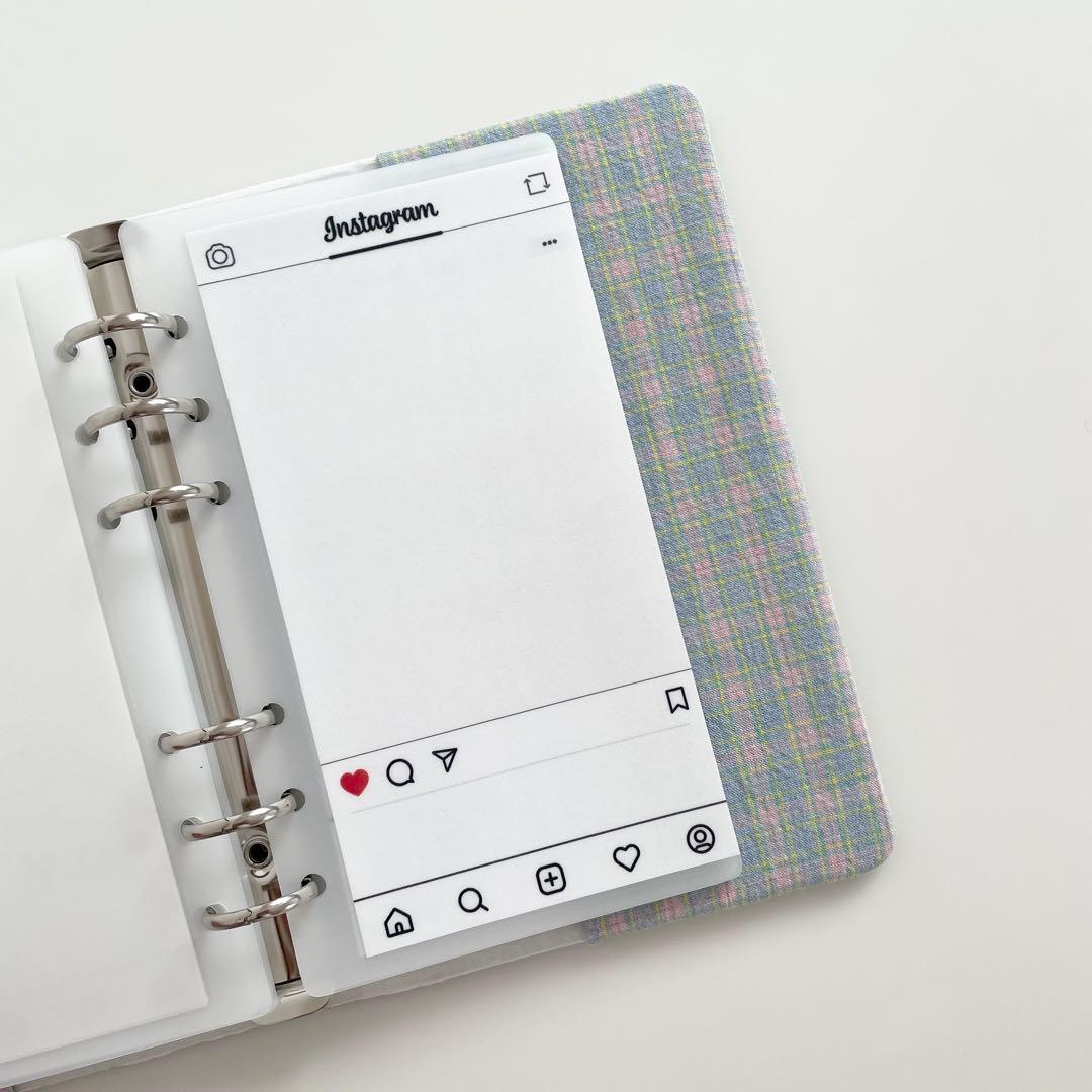 韓国 A6 バインダーカバー リボン ブックカバー 貯金 ピンク