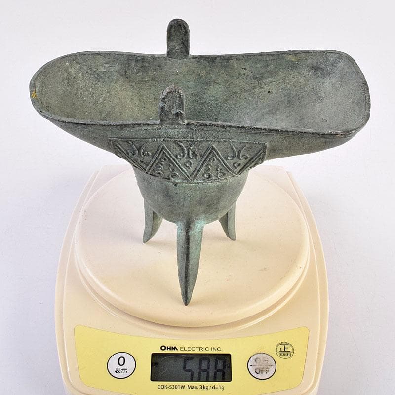 中国 古銅青銅 饕餮文爵 V R8942 - メルカリ