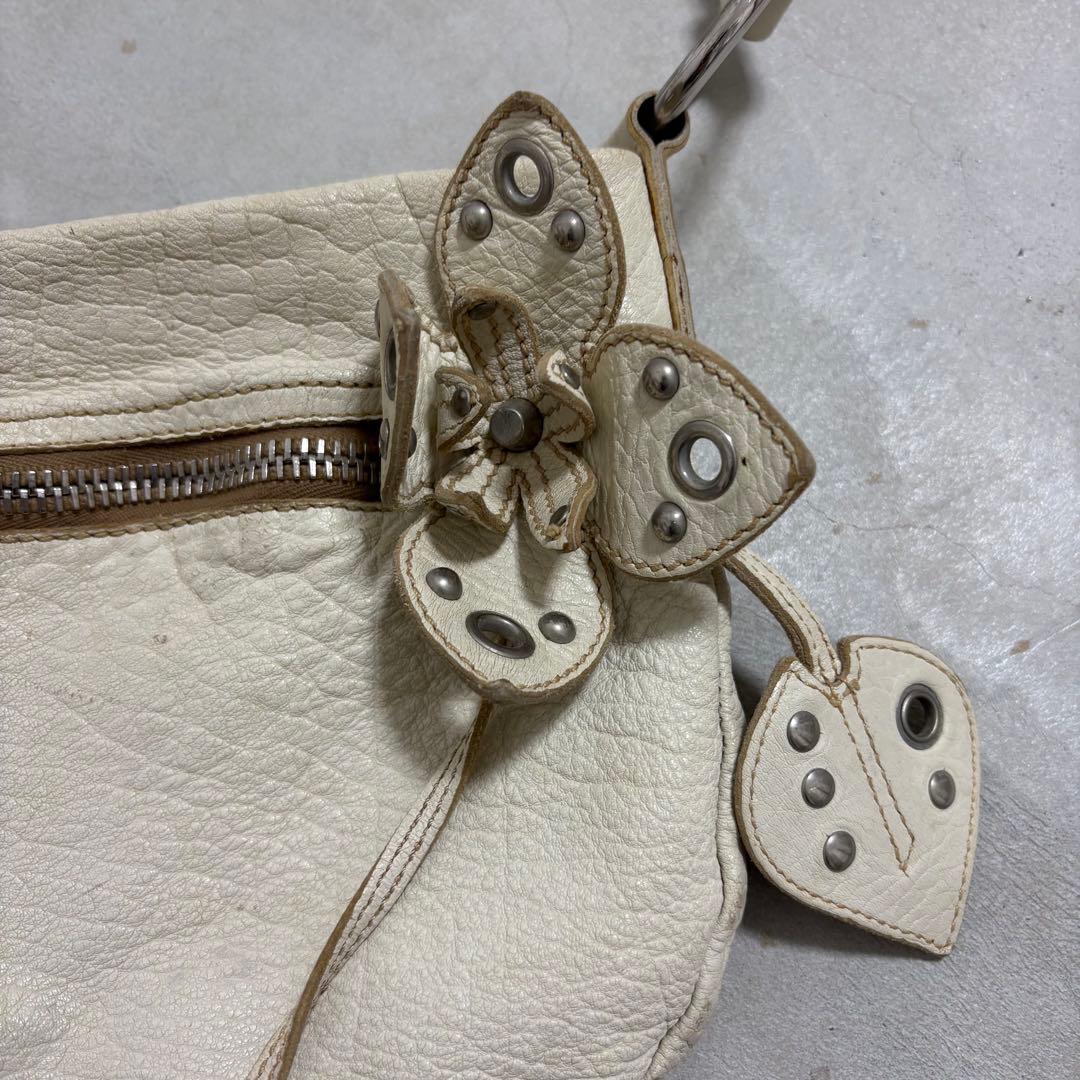 バッグ 00s miumiu archive leather shoulder bag