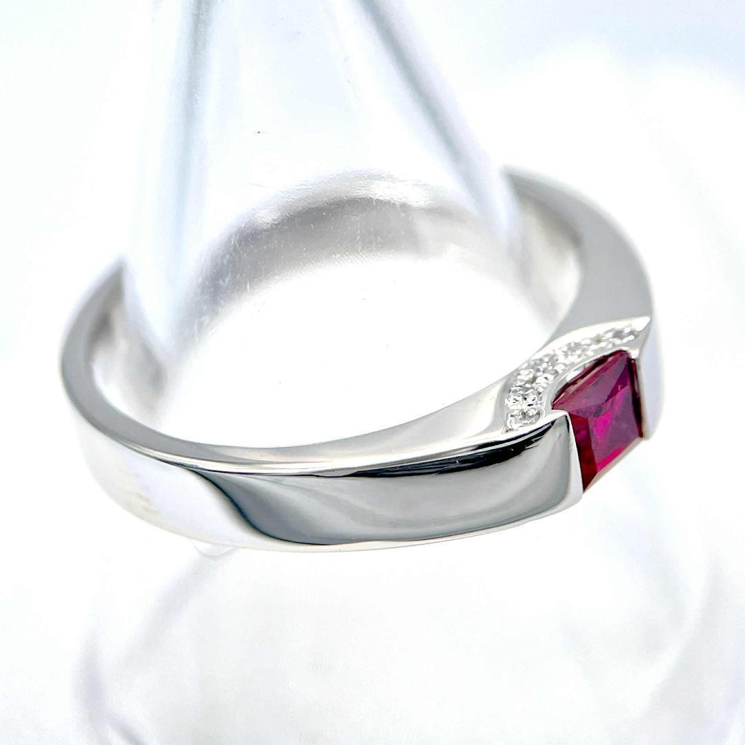 ジェムケリー 新品仕上げ済 ルビー0.3ct ダイヤモンド リング Pt900