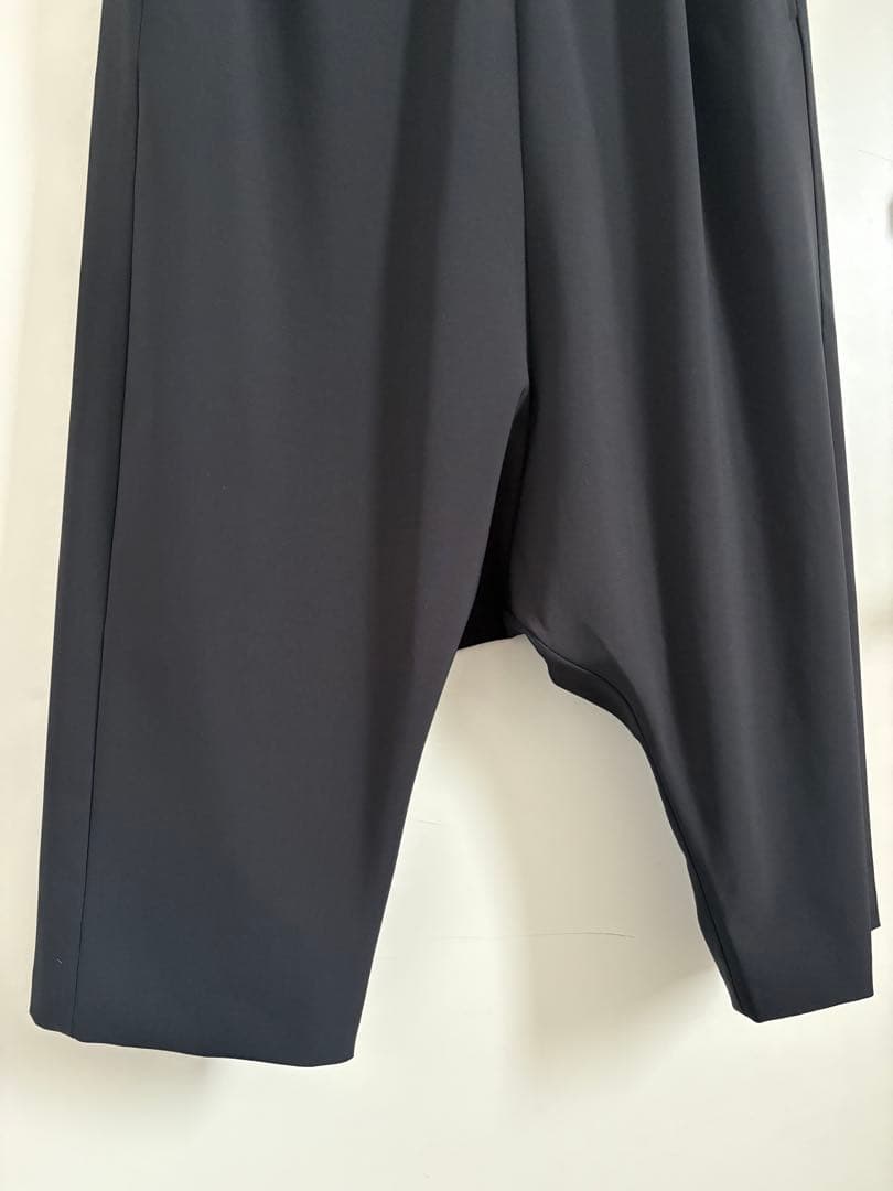 【美品】mizuiro ind ポリレーヨンイージーサルエルパンツ 2/ブラック