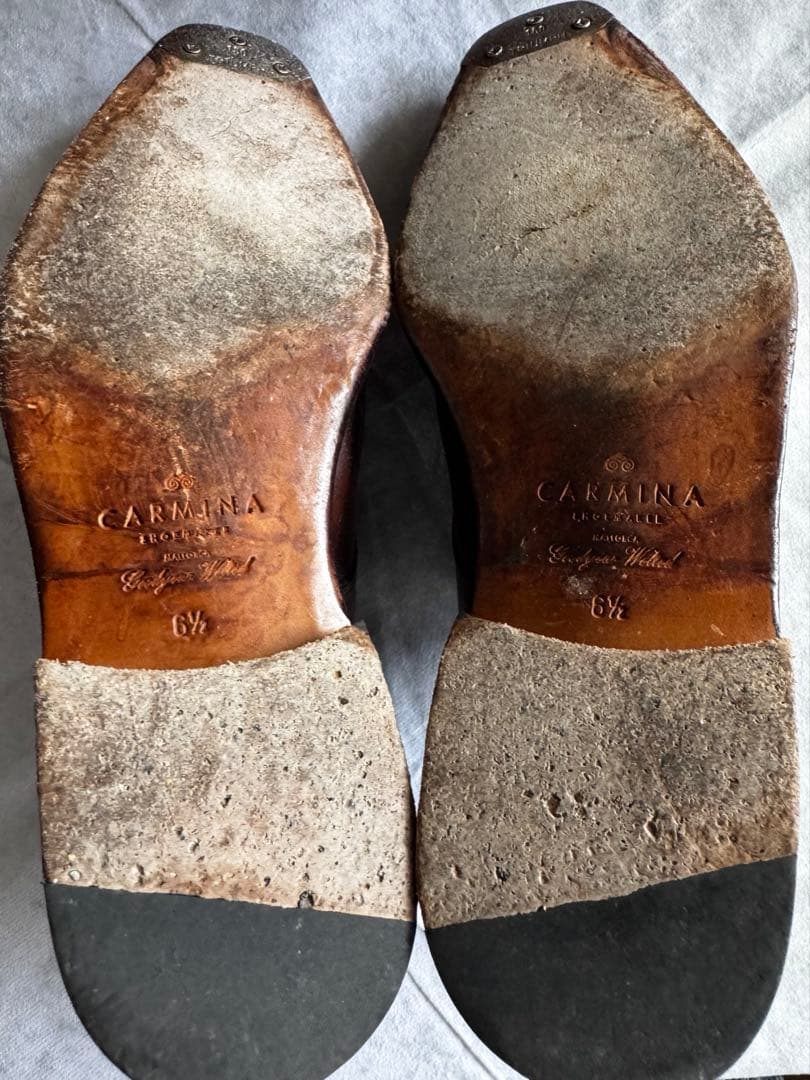 CARMINA ブラウン ダブルモンク　ミュージアムカーフ　6 2/1