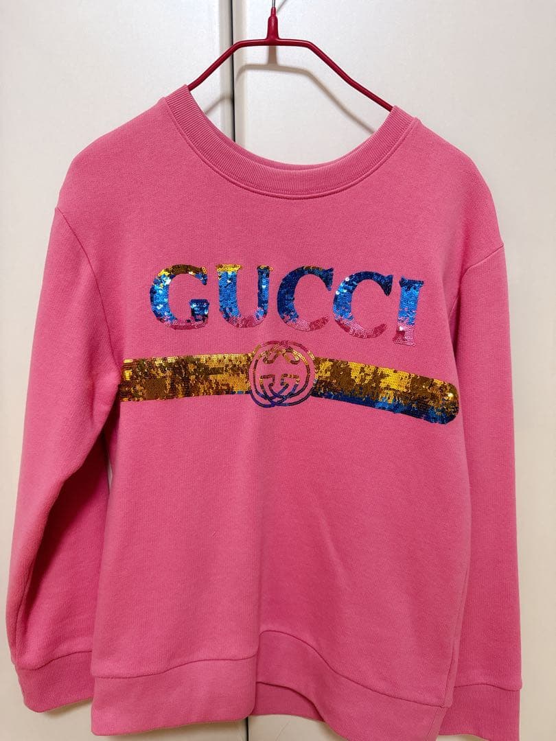 GUCCI ピンク トレーナー ラメ入り