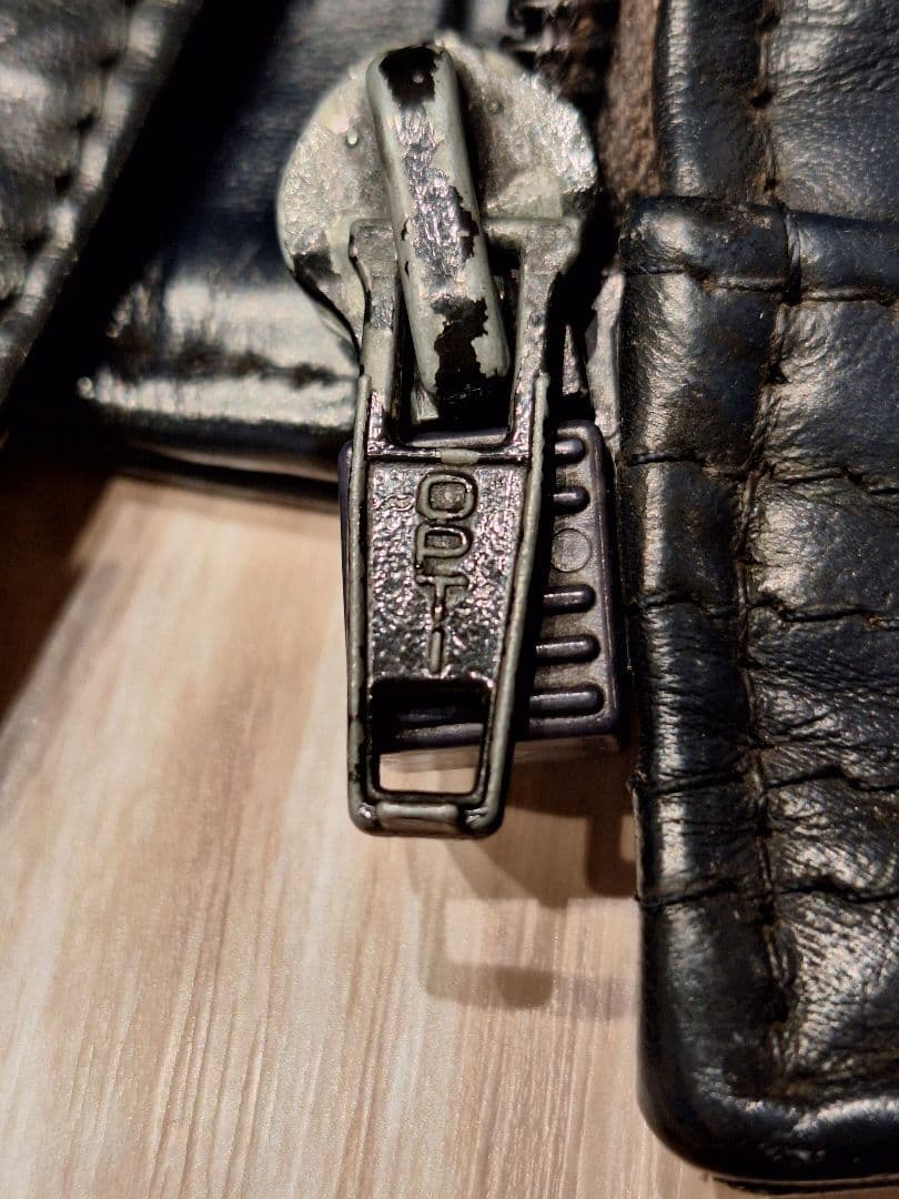 銀*花様 ルイスレザー ヨーロッパ ネイビー ダブル ビンテージ 70S