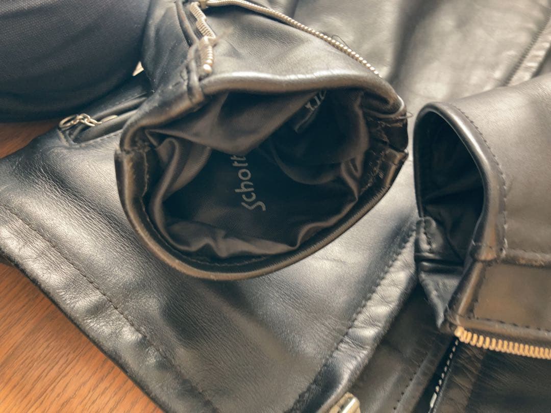 美品 革ジャン ショット schott シングル ライダース 36