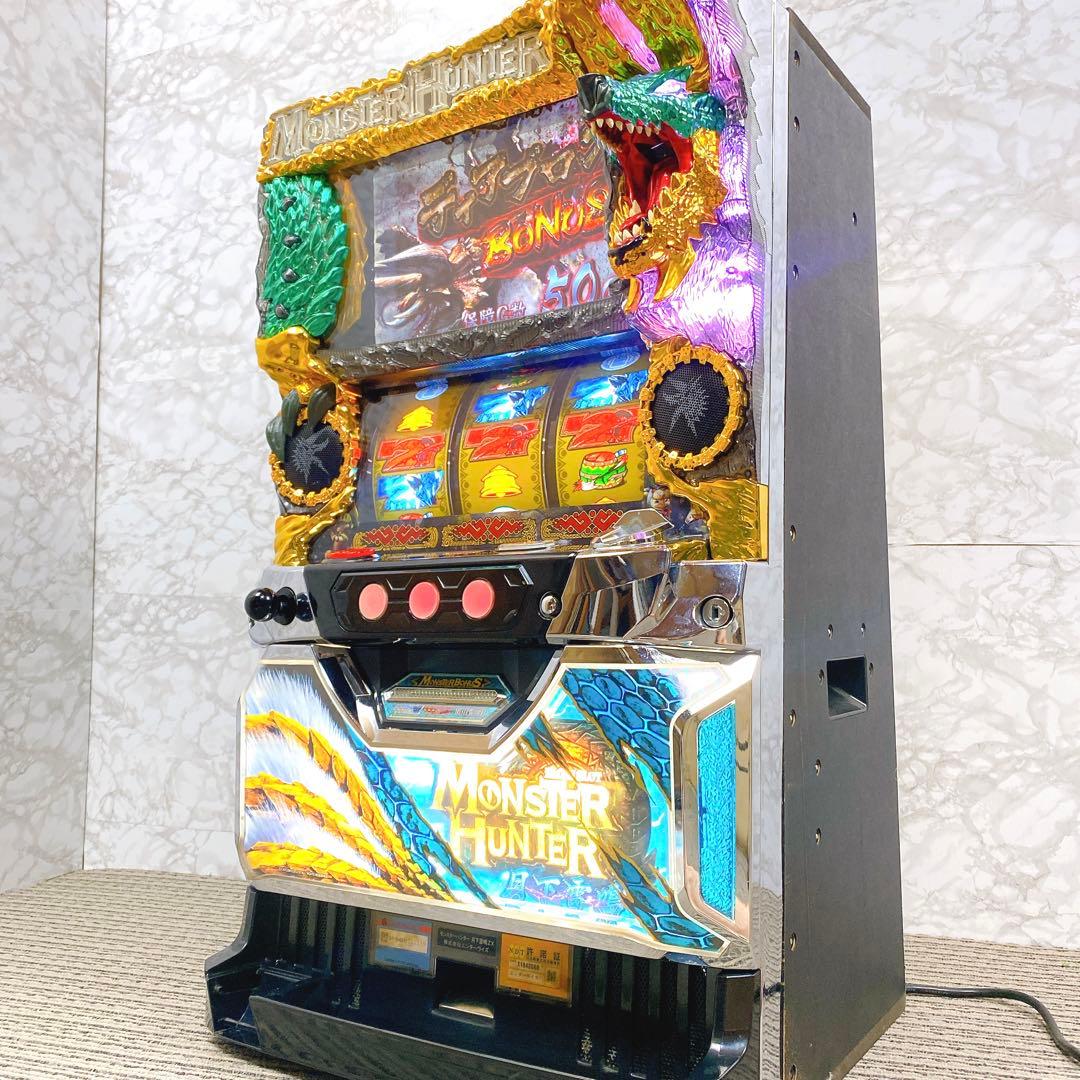 レア台 モンハン月下雷鳴 スロット 実機！安心のメンテナンス済み 在庫