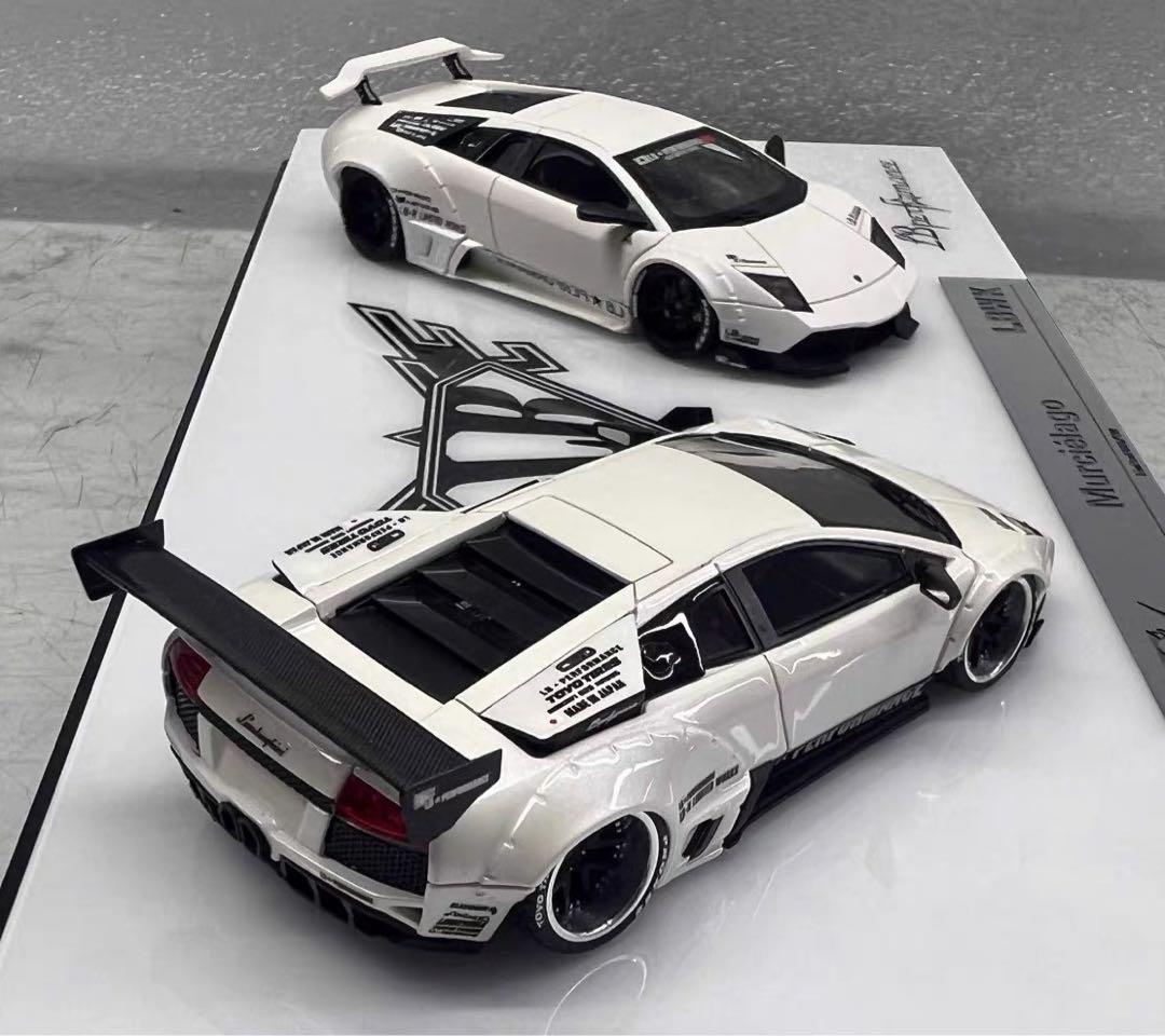 1/64 404 error LB ランボルギーニ　ムルシエラゴ　白二台