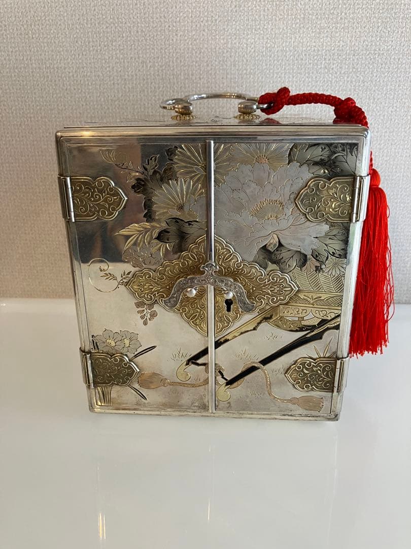 陽信刻 銀製彫金 大津陽信 宝石箱 アクセサリー 希少 シルバー