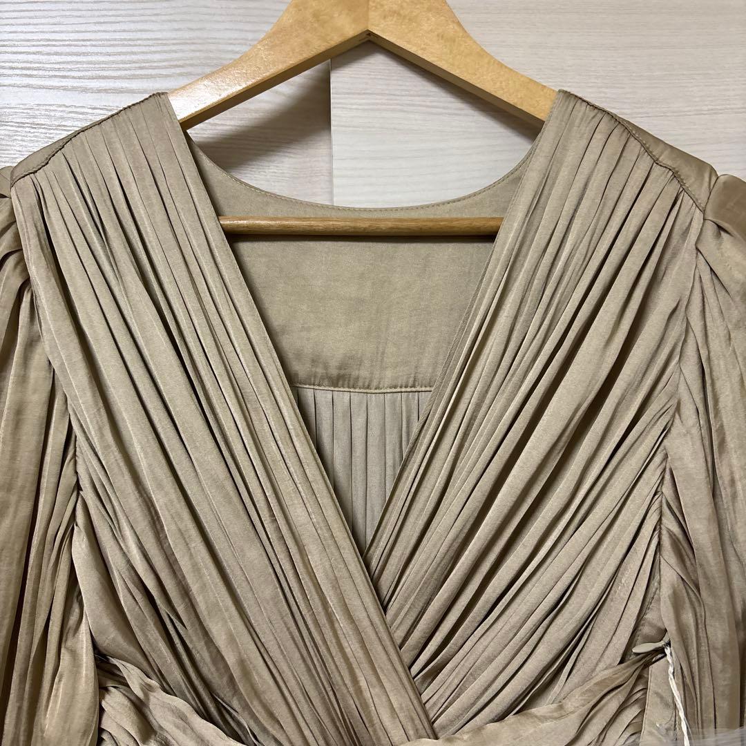 L'AUBE BLANC★新品 タグ付き Flare Pleats Dress