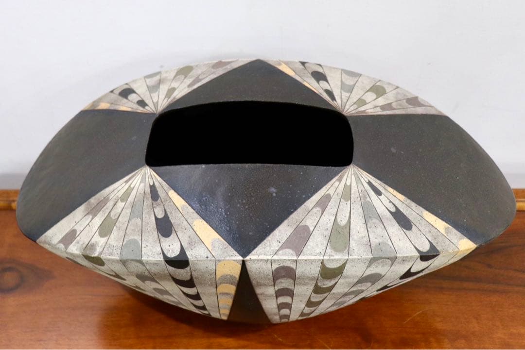 GMHO147A○市野哲次 作家物 花瓶 花器 花入 フラワーベース 壺 陶