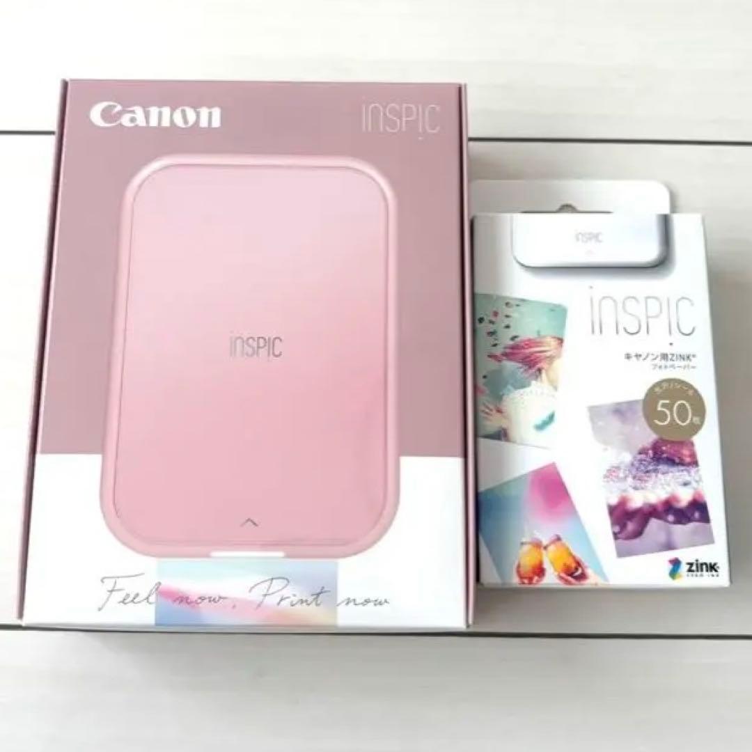 Canon iNSPiC PV-223 ミニフォトプリンターピンク+50枚 - メルカリ